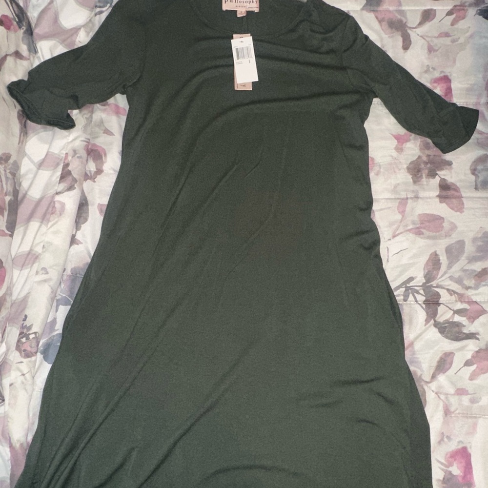 Philosophy Green Long Sleeve Dress